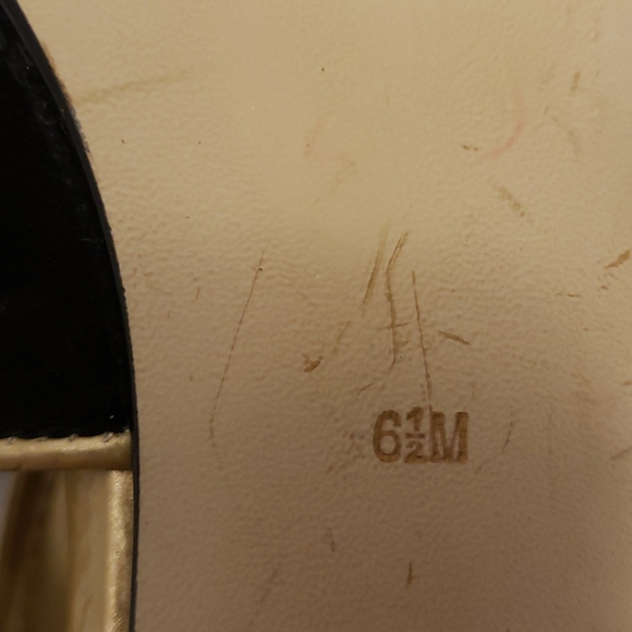 Audrey Brooke stilettos, black & gold, 6.5 - Picture 16 of 16